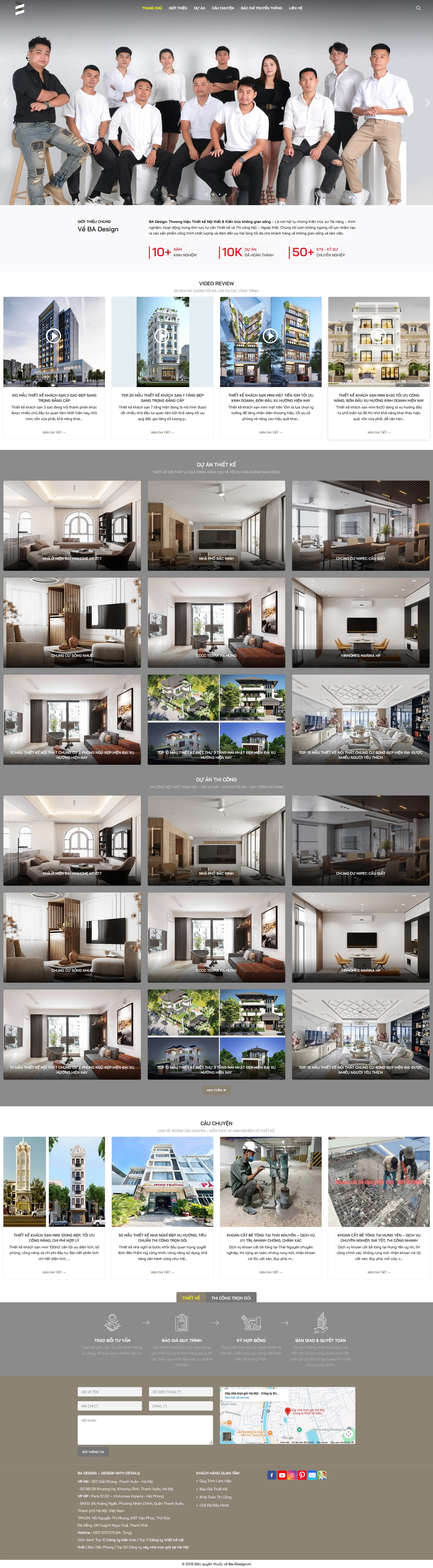 Thiết Kế Website Nội Thất & Kiến Trúc BA Design