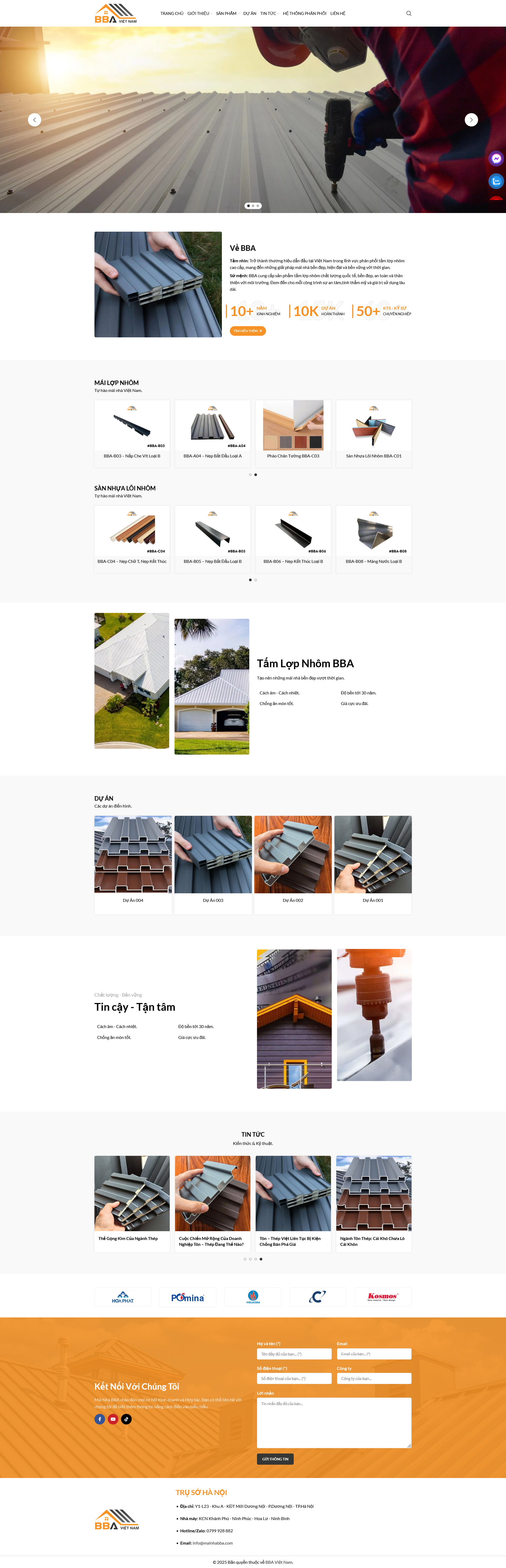 Thiế Kế Website Mái Nhà BBA Việt Nam